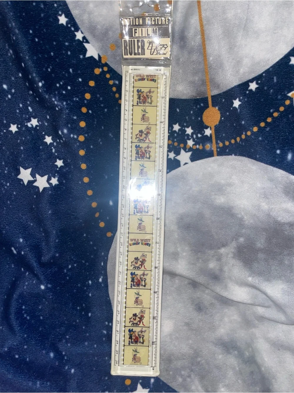 Vintage Motion Picture Film Strip Ruler Looney Tunes Wild West 12 inches